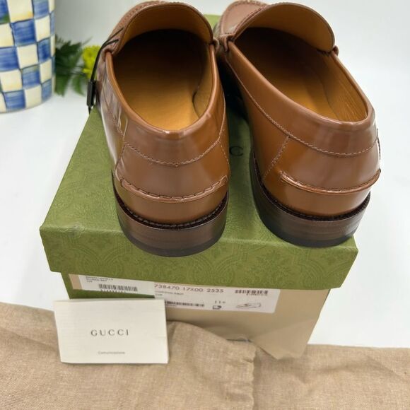 Men’s Gucci interlocking GG leather loafers size 11.5 made in Italy - Picture 6 of 10